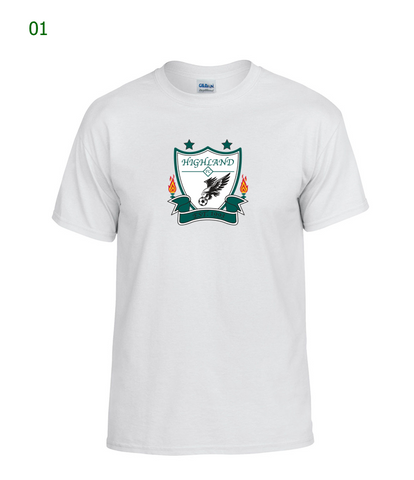 Highland Soccer basic s/s t-shirt in white (01)