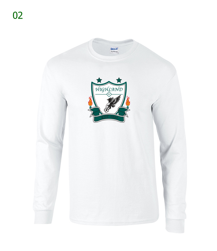 Highland Soccer basic l/s t-shirt in white (02)