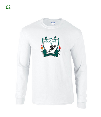 Highland Soccer basic l/s t-shirt in white (02)