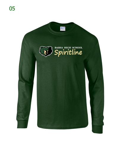 Basha Spiritline basic l/s t-shirt in hunter green (05)