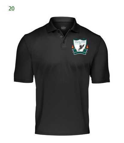 Highland Soccer performance polo in black (20)