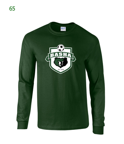 Basha Soccer basic l/s t-shirt in dark green (65)