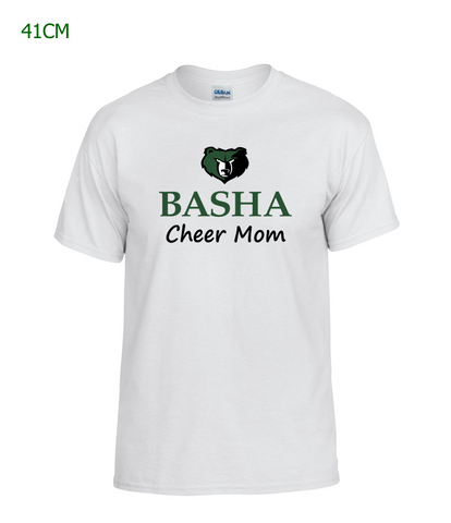 Basha Cheer Mom basic s/s t-shirt in white (41CM)