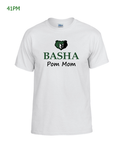 Basha Pom Mom basic s/s t-shirt in white (41PM)
