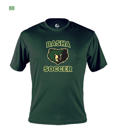Basha Boys Soccer dri-fit style s/s shirt in dark green (88)