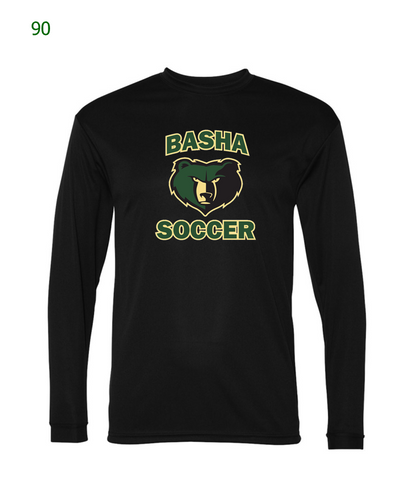 Basha Boys Soccer dri-fit style l/s shirt in black (90)