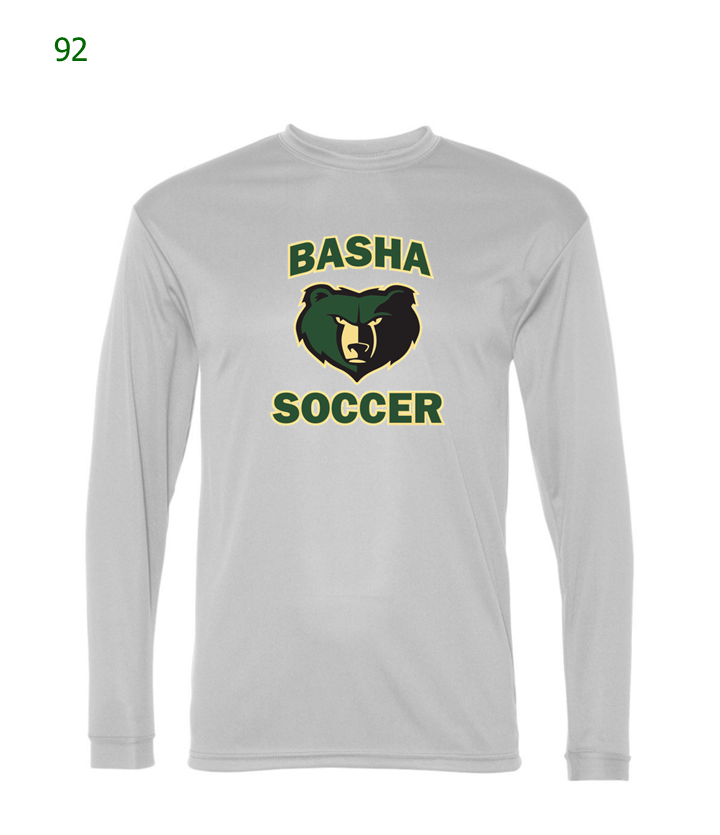 Basha Boys Soccer dri-fit style l/s shirt in silver (92)
